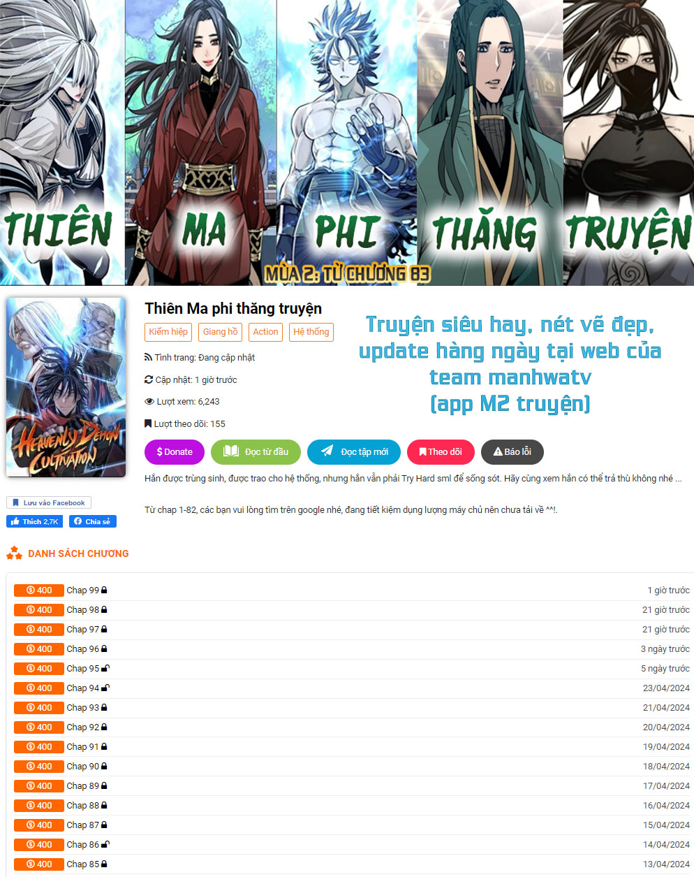 Đọc truyện Hóa thân thành mèo (Bản Free) - Chap 296